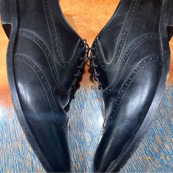 Allen Edmonds Birmingham Black Leather Wingtip Oxfords size 10 - Picture 4 of 11